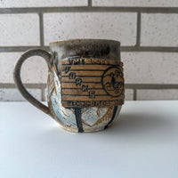 Forks Sign Mug - Snowy Mountains