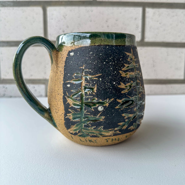 "I like the night" Starry Trees Mug