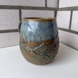 Relief Carved Mountain Mug