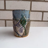 Relief Carved Mountain Mug Abstract