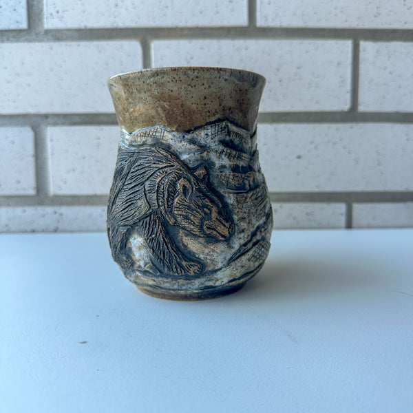 Relief Carved Bear Mug
