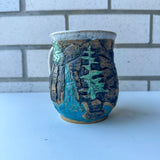 Relief Carved Waterfall Mug