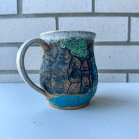 Relief Carved Waterfall Mug