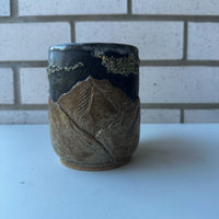 Relief Carved Mountains Mug - Northern Lights