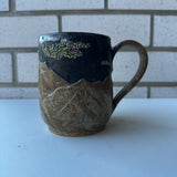 Relief Carved Mountains Mug - Northern Lights