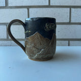 Relief Carved Mountains Mug - Northern Lights