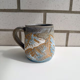 Carved mountains mug