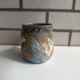 Carved mountains mug