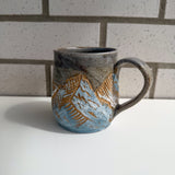 Carved mountains mug