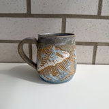 Carved mountains mug